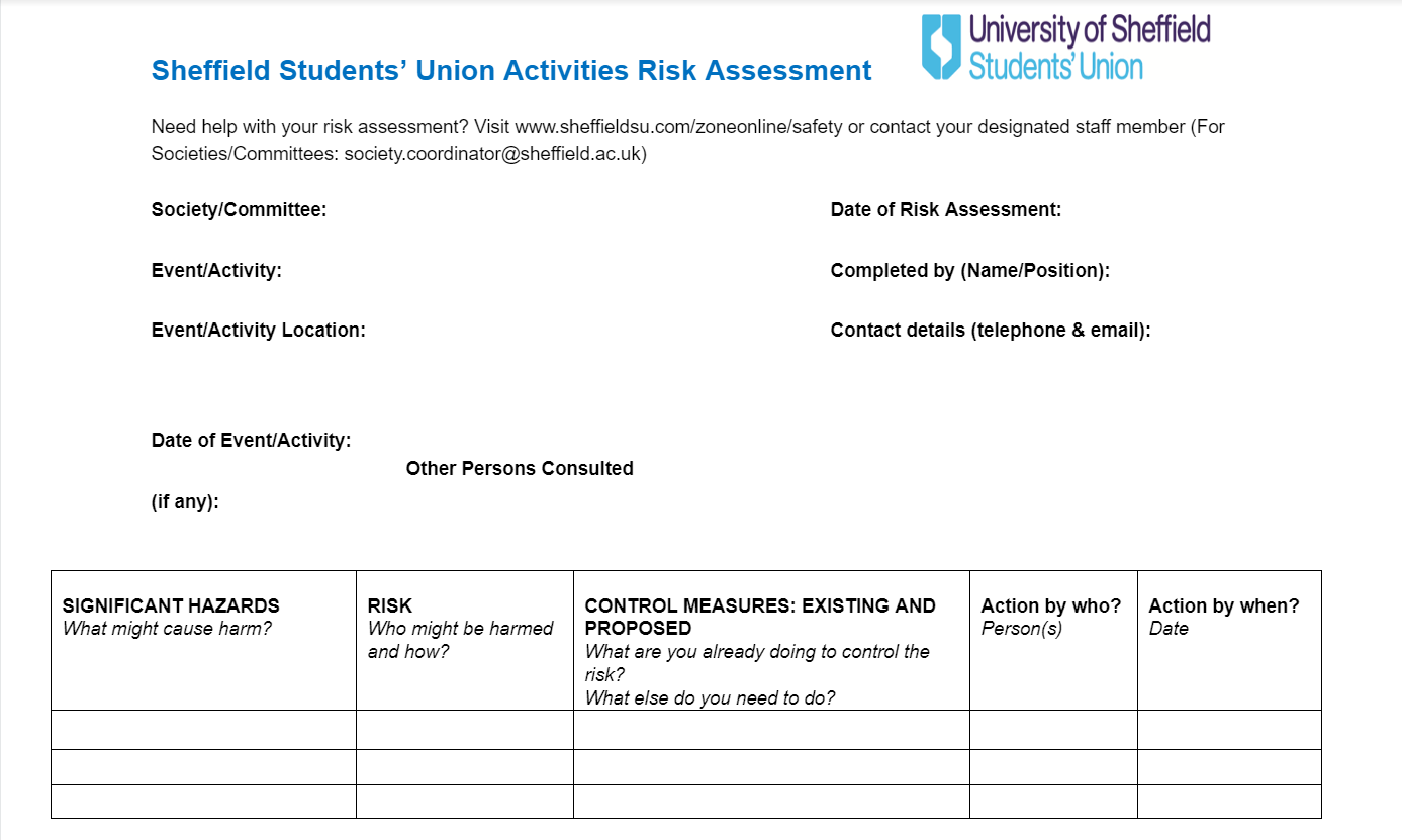 Rules And Safety Handbook - Sheffield Students' Union